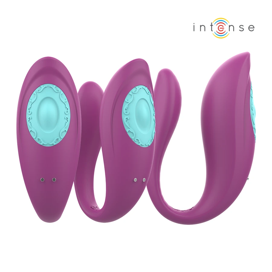 INTENSE - ANNIE VIBRATORE E STIMOLATORE A FORMA DI U TELECOMANDO VIOLA